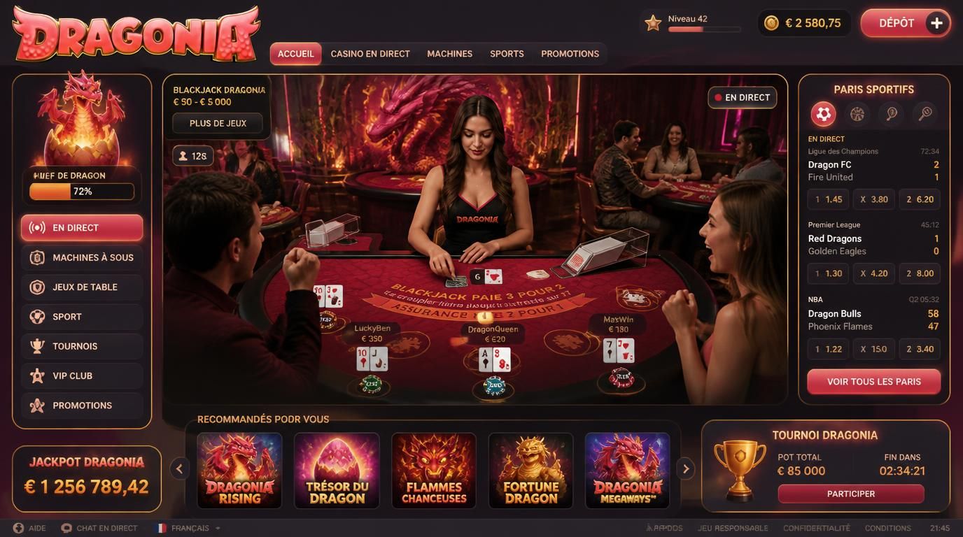 table de live casino avec joueur engagé devant le pari sportif en direct