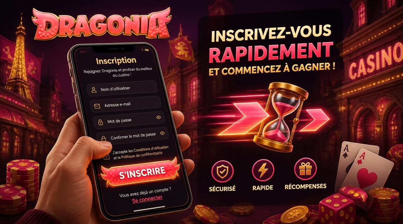 Un joueur français sâinscrit rapidement sur Dragonia Casino