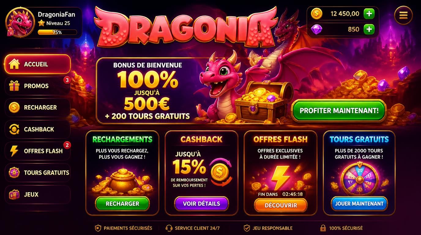 Promotions dynamiques et bienvenue attractive